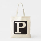 Tote Bag Monogramme P majuscule gras (Dos)