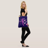 Tote Bag Monogramme Papillon bleu rose (Sur le modèle)