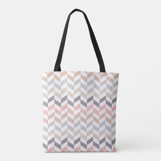 Tote Bag Monogramme Pastel Herringbone (Dos)