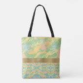 Tote Bag Monogramme Pastels Paint Splatter (Dos)