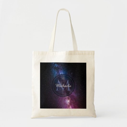 Tote Bag Monogramme personnalisable à voie lactée (Devant)