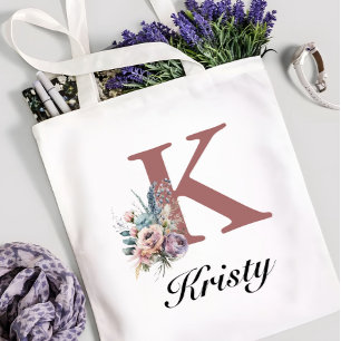 Tote Bag Monogramme personnalisé avec initiale personnalisé