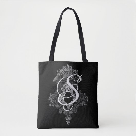 Tote Bag Monogramme personnalisé Fourre-tout initial (Devant)