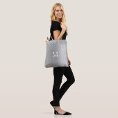 Tote Bag Monogramme personnalisé Glam Silver Parties scinti (Sur le modèle)