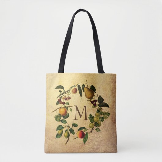 Tote Bag monogramme personnalisé nature fourre-tout (Devant)