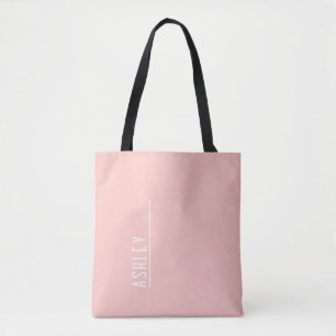Tote Bag Monogramme personnalisé, nouvelle ligne rose pêche