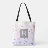 Tote Bag monogramme personnalisé poka point fourre-tout (Dos)