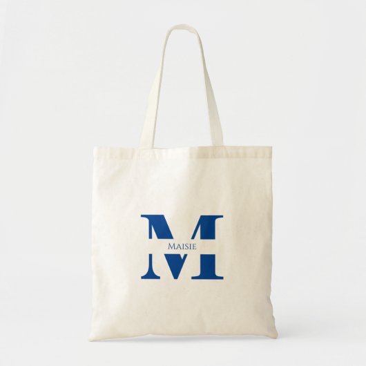 Tote Bag Monogramme personnalisé simple et moderne (Devant)