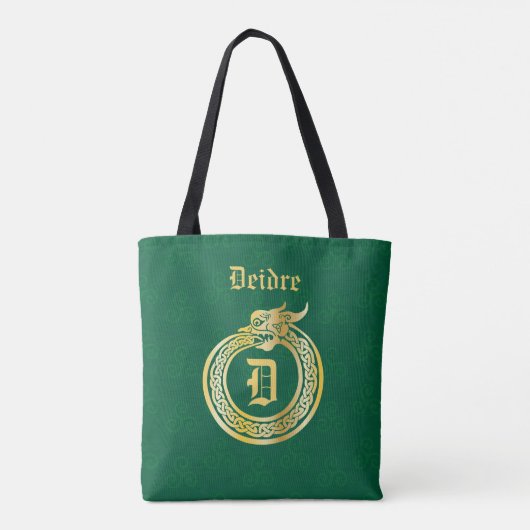Tote Bag Monogramme Personnalisé Style Celtique Ouroboros d (Dos)