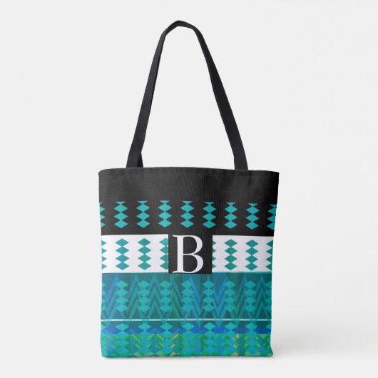 Tote Bag monogramme personnalisé style fourre-tout (Dos)