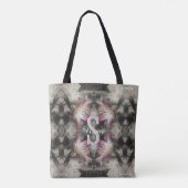 Tote Bag Monogramme personnalisé Vos initiales Nom Lys (Dos)