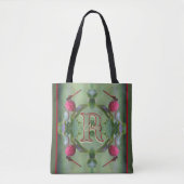 Tote Bag Monogramme personnalisé Votre initiale Nom Libellu (Devant)