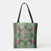 Tote Bag Monogramme personnalisé Votre initiale Nom Libellu (Dos)