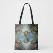 Tote Bag Monogramme personnalisé Votre initiale Nom Pommes (Devant)