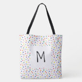 Tote Bag Monogramme Pois arc-en-ciel (Dos)