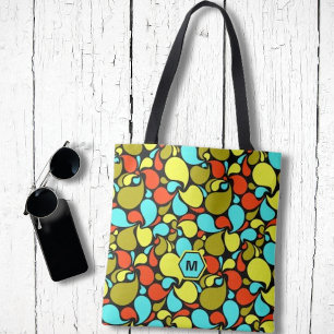 Tote Bag Monogramme Pop Art Paisley