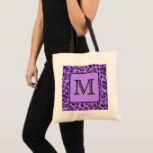 Tote Bag Monogramme pourpre de coutume d'empreinte de (Devant (produit))