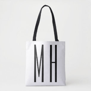 Tote Bag Monogramme professionnel moderne minimaliste simpl