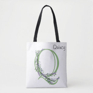 Tote Bag Monogramme Q Lavande Eucalyptus