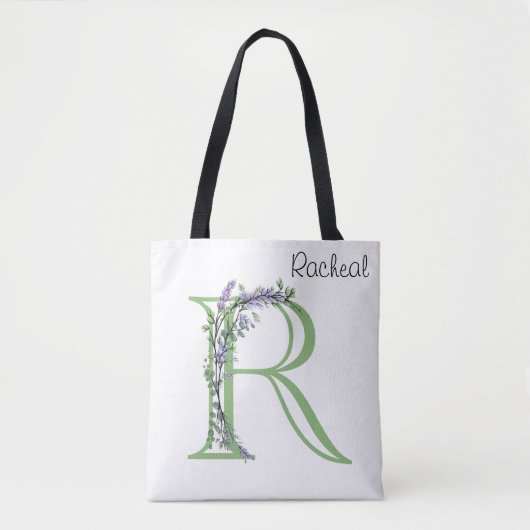 Tote Bag Monogramme R Lavender Eucalyptus (Devant)