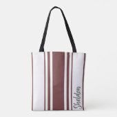 Tote Bag Monogramme Rayures Minimaliste Sheldon (Dos)