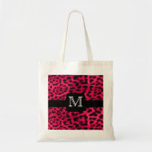 Tote Bag Monogramme rose de léopard (Devant)