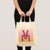 Tote Bag Monogramme rose et or (Devant (produit))