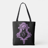 Tote Bag Monogramme Rose Gothique Romantique (Dos)