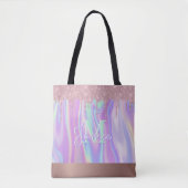Tote Bag Monogramme Rose métallique Parties scintillant d'o (Devant)