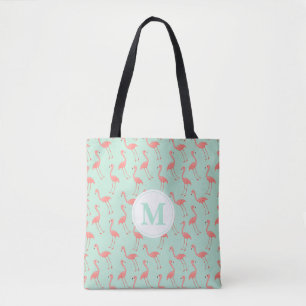 Tote Bag Monogramme rose mignon du motif   de dessin de