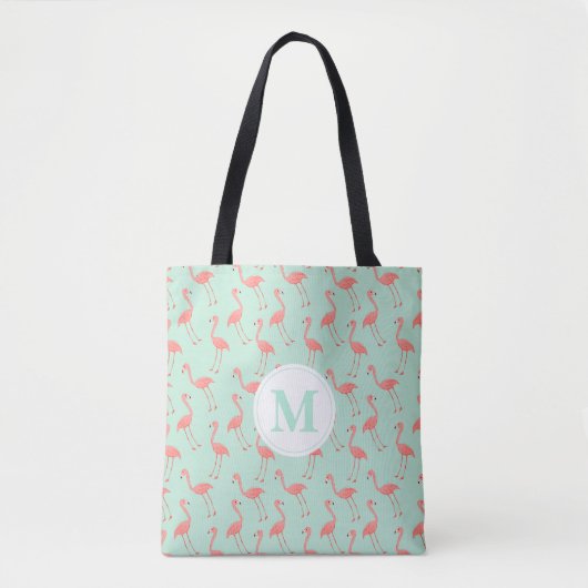 Tote Bag Monogramme rose mignon du motif | de dessin de (Devant)