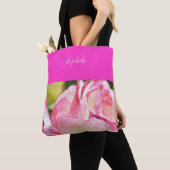Tote Bag Monogramme Rose moderne (De près)