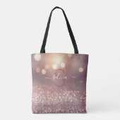 Tote Bag Monogramme Rose or (Dos)