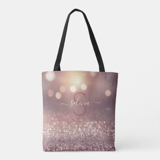 Tote Bag Monogramme Rose or (Dos)