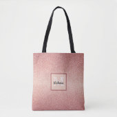 Tote Bag monogramme rose parties scintillant or (Devant)