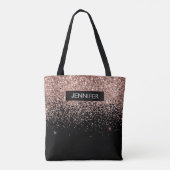Tote Bag Monogramme Rose rose rose rose Parties scintillant (Dos)