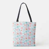 Tote Bag Monogramme rose Turquoise paradoxe (Dos)