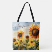 Tote Bag Monogramme Rustique Whimsical Watercolor (Devant)
