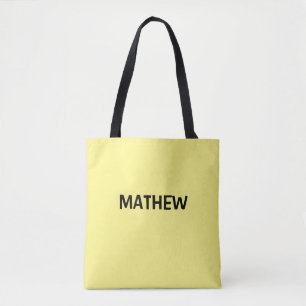 Tote Bag monogramme simple de lettre initiale ajoutez votre