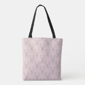 Tote Bag Monogramme simple Elegant Blush Parties scintillan (Dos)