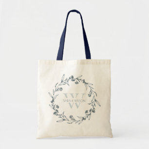 Tote Bag Monogramme simple et élégant de germe de laurier f