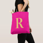 Tote Bag Monogramme Simple Moderne (De près)