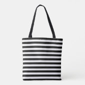 Tote Bag monogramme simple rayures modernes (Dos)
