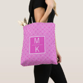 Tote Bag Monogramme Splitter GL Carré doré rose (De près)