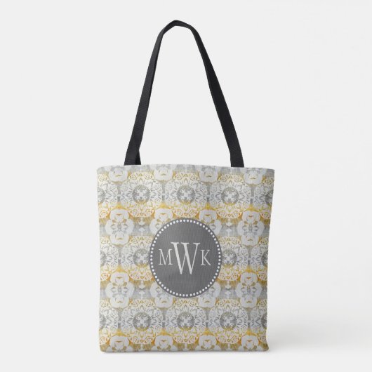 Tote Bag Monogramme | Tapestry Rosette II (Dos)