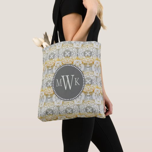 Tote Bag Monogramme | Tapestry Rosette II (De près)