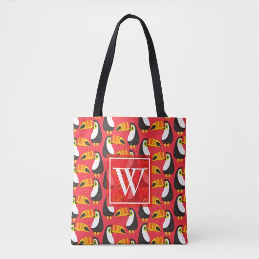 Tote Bag Monogramme Toucan à la mode (Devant)