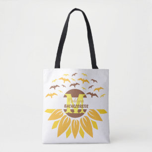 Tote Bag Monogramme tournesol domestique personnalisée