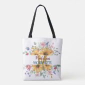 Tote Bag Monogramme tournesol domestique personnalisée Four (Dos)