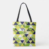 Tote Bag Monogramme Trendy Cockatoo Parrot Floral (Dos)